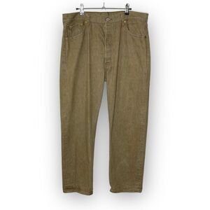 Levi 501xx Straight Fit Tan Jeans 100% Cotton Button Fly Men’s Size 38x32